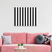 Verticale Black & White klassieke strepen Canvas Afdruk (Insitu (Woonkamer))