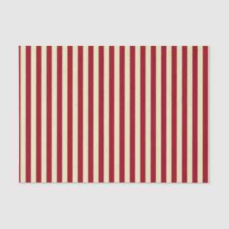 Verticale Bourgogne en Cream Stripes Tissuepapier