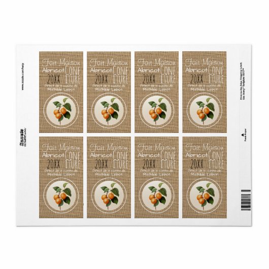 Verticale briketten etiket (Full Sheet)