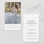 Verticale classique de photographe des cartes de (Devant / Derrière)