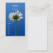 Verticale de carte de visite de fleur de (Devant / Derrière)