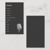 verticale de carte de visite de style ancien de (Devant / Derrière)