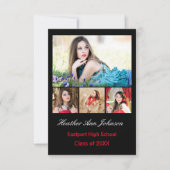 Verticale de collage de 5 photos - faire-part du (Devant)