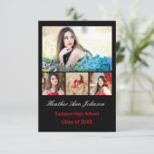 Verticale de collage de 5 photos - faire-part du (Debout devant)