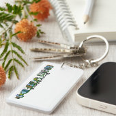 Verticale deur County Wisconsin Big Letter Sleutelhanger (Voorkant Rechts)