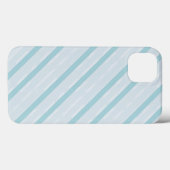 Verticale Dusty Blue en Silver Stripes Case-Mate iPhone Case (Achterkant (horizontaal))