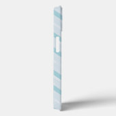 Verticale Dusty Blue en Silver Stripes Case-Mate iPhone Case (Achterkant / Rechts)