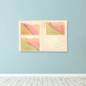 Verticale dwarsdoorsnede van de Lode, Belcher Mine Canvas Afdruk (Insitu (Houten vloer))