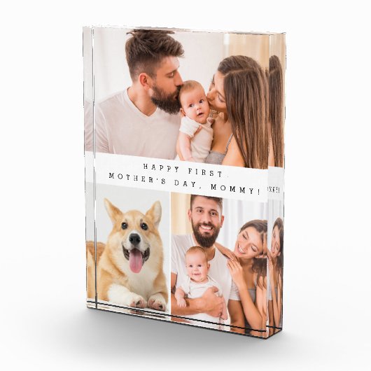 Verticale Eerste Moederdag Mama fotocollage Fotoblokken (Rechts)