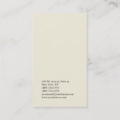 Verticale elegante indrukwekkende beige plain mana visitekaartje (Achterkant)