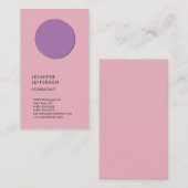 Verticale eminine Trendy Minimalist Modern Visitekaartje (Voorkant / Achterkant)