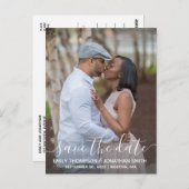 Verticale foto bruiloft Sla de datum Briefkaart (Voorkant / Achterkant)