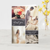 Verticale foto Collage Rustic Wedding Dank je Kaart (Gele Bloem)