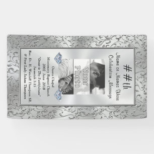 Verticale foto- en persoonlijke partijbanner spandoek