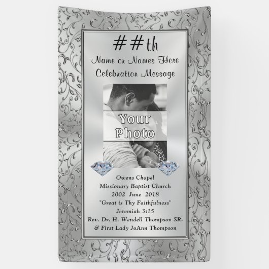 Verticale foto- en persoonlijke partijbanner spandoek (Verticaal)