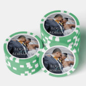 Verticale foto - Jaar - Script Custom Name Wedding Poker Chips (Opstapeling)
