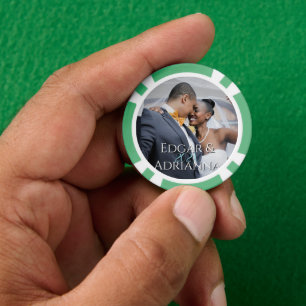Verticale foto - Jaar - Script Custom Name Wedding Poker Chips
