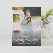 Verticale foto met handgeschreven kerst kaart (Staand voorkant)