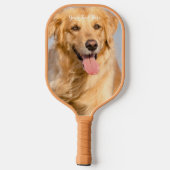 Verticale foto-rendatekst pickleball paddle (Achterkant)