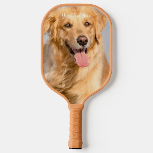 Verticale foto-rendatekst pickleball paddle (Achterkant)