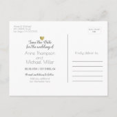 verticale fotobruiloft aankondigingskaart (Achterkant)