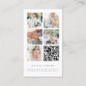 Verticale fotocollage | Fotograaf QR Code Visitekaartje (Voorkant)