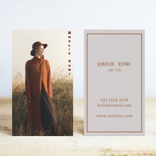 Verticale Fotofotografie Typografie Visitekaartje