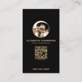 Verticale fotografie Visitekaartjes met QR code (Achterkant)