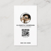 Verticale fotografie Visitekaartjes met QR code (Achterkant)