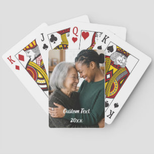 Verticale Fotokaart - Aangepaste tekst Pokerkaarte Pokerkaarten