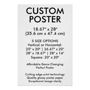 Verticale glanzende aangepaste poster 47,4 cm x 71 perfect poster