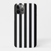 Verticale grafische strips zwart/wit, strips Case-Mate iPhone case (Achterkant)