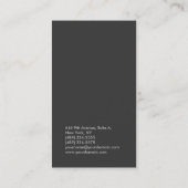 Verticale grijze pastelkleuren professionele vlakt visitekaartje (Achterkant)