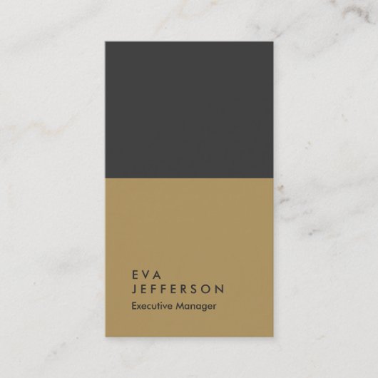 Verticale grijze pastelkleuren professionele vlakt visitekaartje (Voorkant)