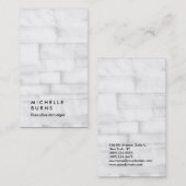 Verticale grijze wandsteen, eenvoudige platte mana visitekaartje (Voorkant / Achterkant)