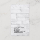 Verticale grijze wandsteen, eenvoudige platte mana visitekaartje (Achterkant)