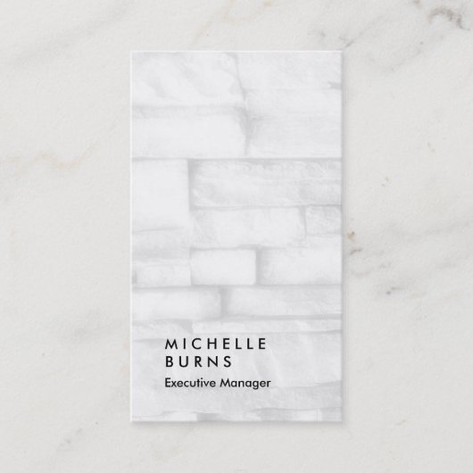 Verticale grijze wandsteen, eenvoudige platte mana visitekaartje (Voorkant)
