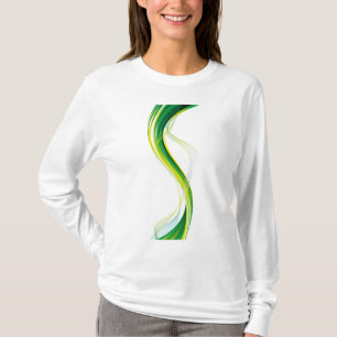 Verticale groene golf abstract ontwerp-34534 t-shirt