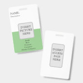 VERTICALE ID-BADGE AANPASSING BADGE (Voor- en achterkant)