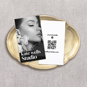 Verticale Instagram Foto QR-code Visitekaartje