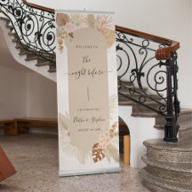 Verticale intrekbare banner