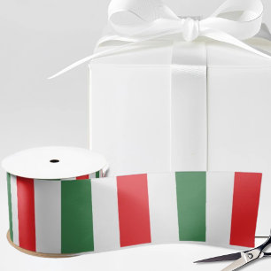 Verticale Italiaanse vlagstrepen op wit Lint
