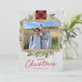 Verticale kerstbekroonde tout kaart (Staand voorkant)