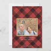 Verticale kerstbekroonde tout kaart (Achterkant)