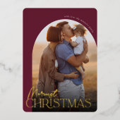 Verticale kerstfoto's voor meest veeleisende kerst folie feestdagenkaart (Voorkant)