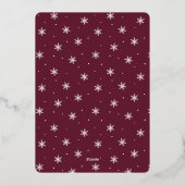 Verticale kerstfoto's voor meest veeleisende kerst folie feestdagenkaart (Achterkant)