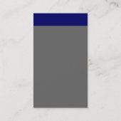 Verticale koptekst - Blauw met grijs en wit Visitekaartje (Achterkant)