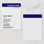 Verticale koptekst - Blauw met wit Visitekaartje (Voorkant / Achterkant)