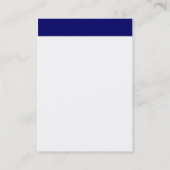 Verticale koptekst - Blauw met wit Visitekaartje (Achterkant)