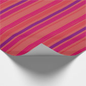 Verticale koraalstrepen cadeaupapier (Hoek)